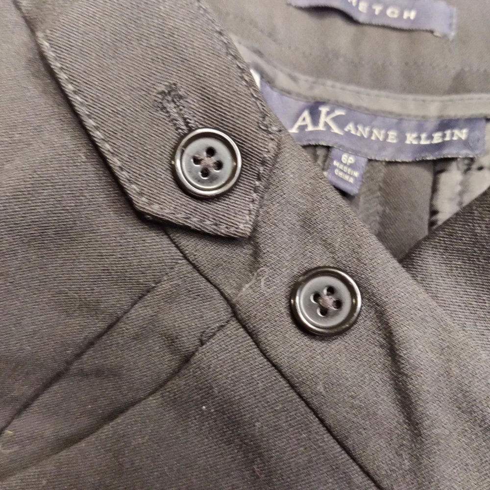 Anne Klein Black Stretch Trouser Size 6 Petite - Picture 3 of 4